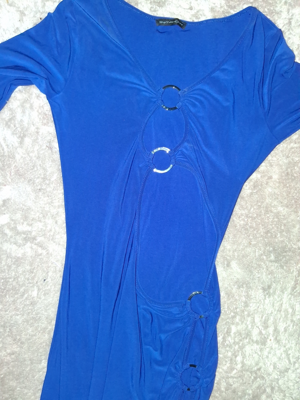 Symphony Royal Blue Maxi Dress with Ring Details
